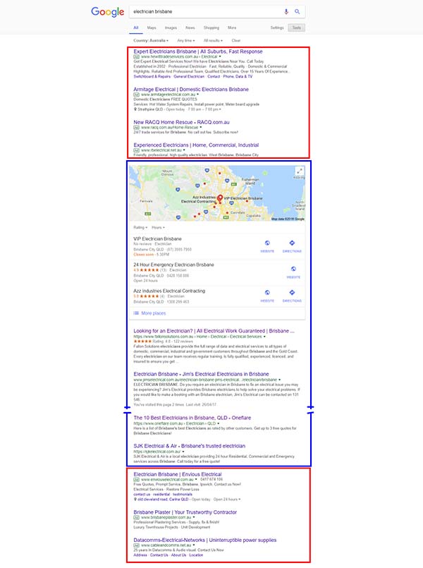 Organic Search Listings